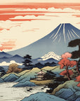 Papier Peint Japonais - Montagnes En Automne