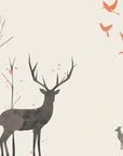 Papier Peint Enfant - Biche Et Cerf