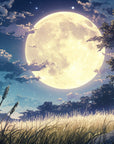 Papier Peint Japonais - Pleine Lune Mystique