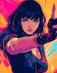Gaming Wallpaper - Neon Warrior Digital Art