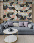 Papier Peint Géométrique - Triangles Pastel Chic