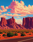 Papier Peint Paysage - Route D’arizonna