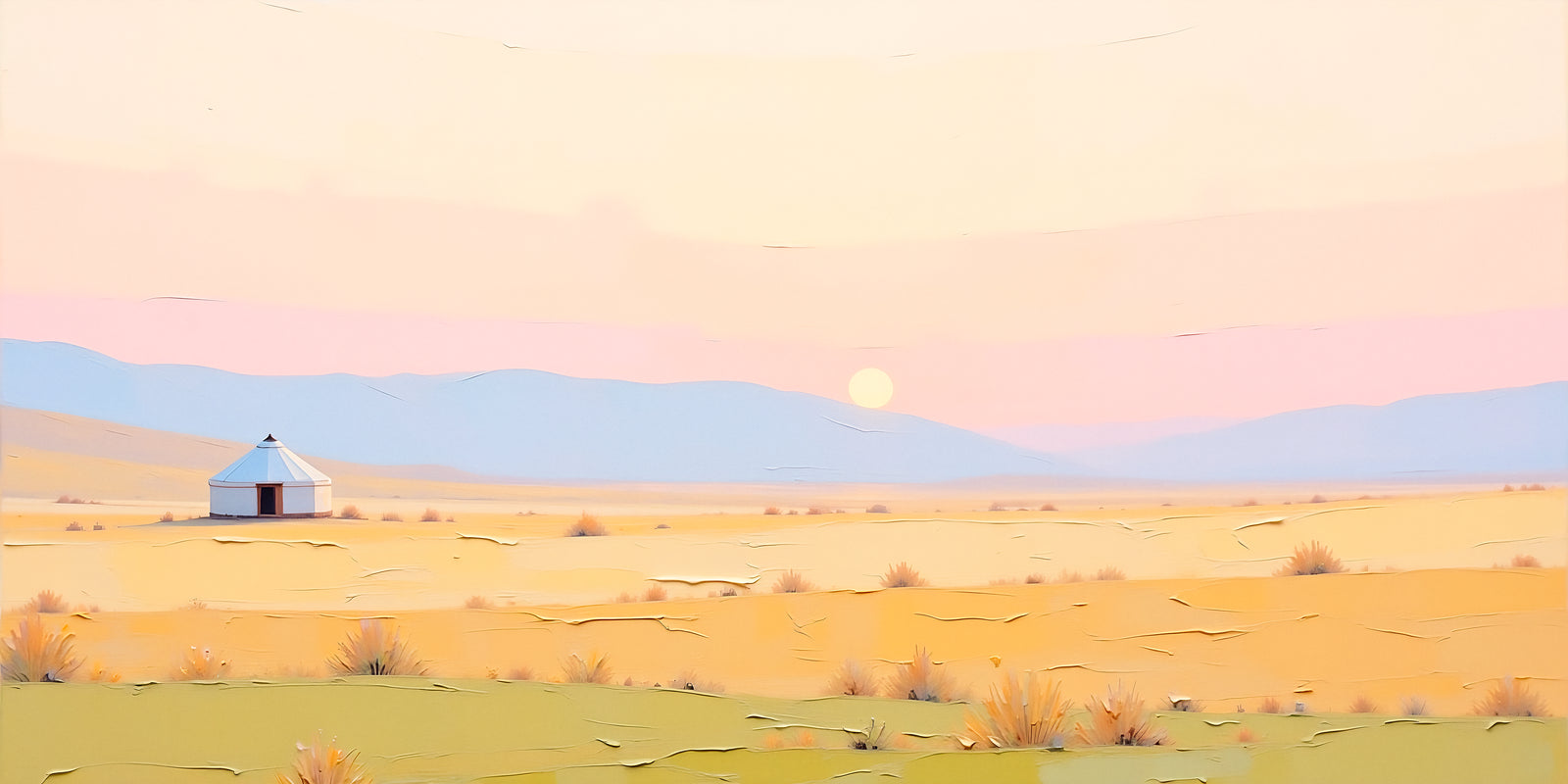 Landscape wallpaper – Pastel desert and peaceful horizon