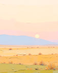 Landscape wallpaper – Pastel desert and peaceful horizon