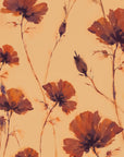 Floral wallpaper – Minimalist beige poppies