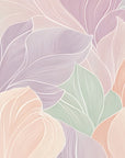 Botanical wallpaper – Abstract pastel foliage