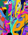 Papier peint abstrait – Multicolore contemporain
