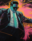 Papier Peint Pop Art - Businessman Style Néon