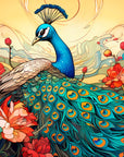 Papier Peint Illustration - Paon Majestueux