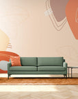 Papier Peint Abstrait - Beige Et Terracotta