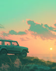 Landscape wallpaper – pastel dreamy travel atmosphere