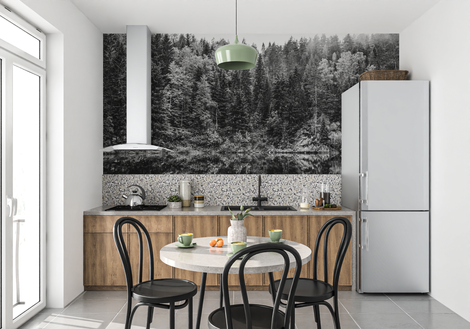 Forest Wallpaper - Dark Reflections in a Glade