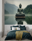 Japanese Wallpaper - Zen Buddha Meditating on the Lake