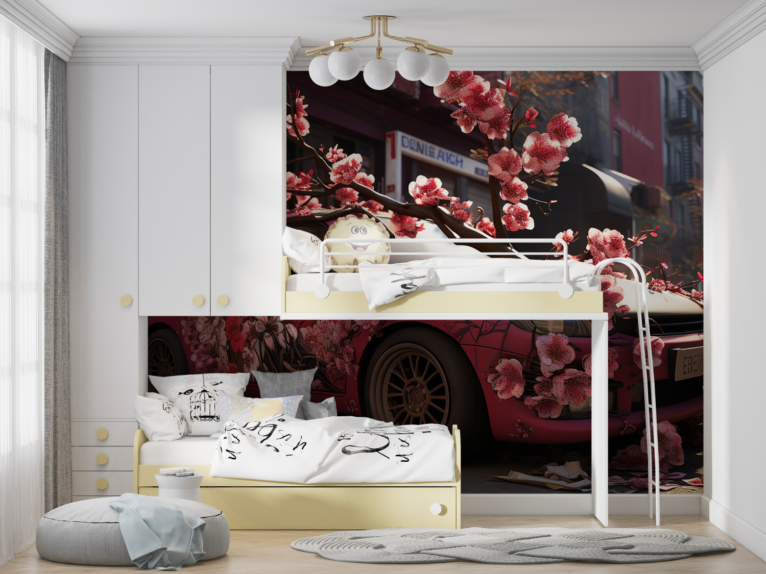 Papier Peint Gaming - Voiture de Course Style Anime