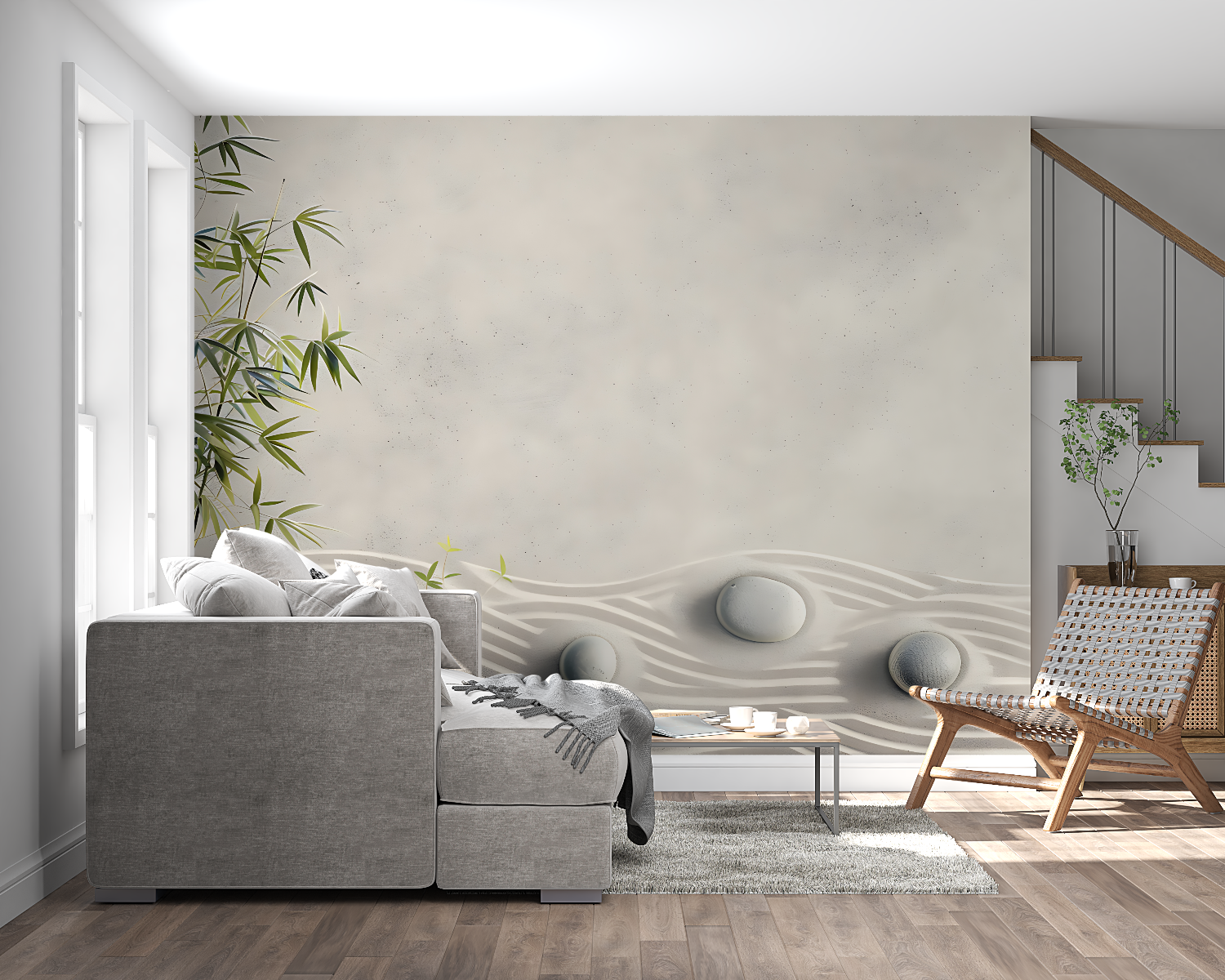 Japanese Wallpaper - Zen Garden and Pebbles