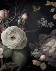 Floral Wallpaper - Slate Grey Spring Roses