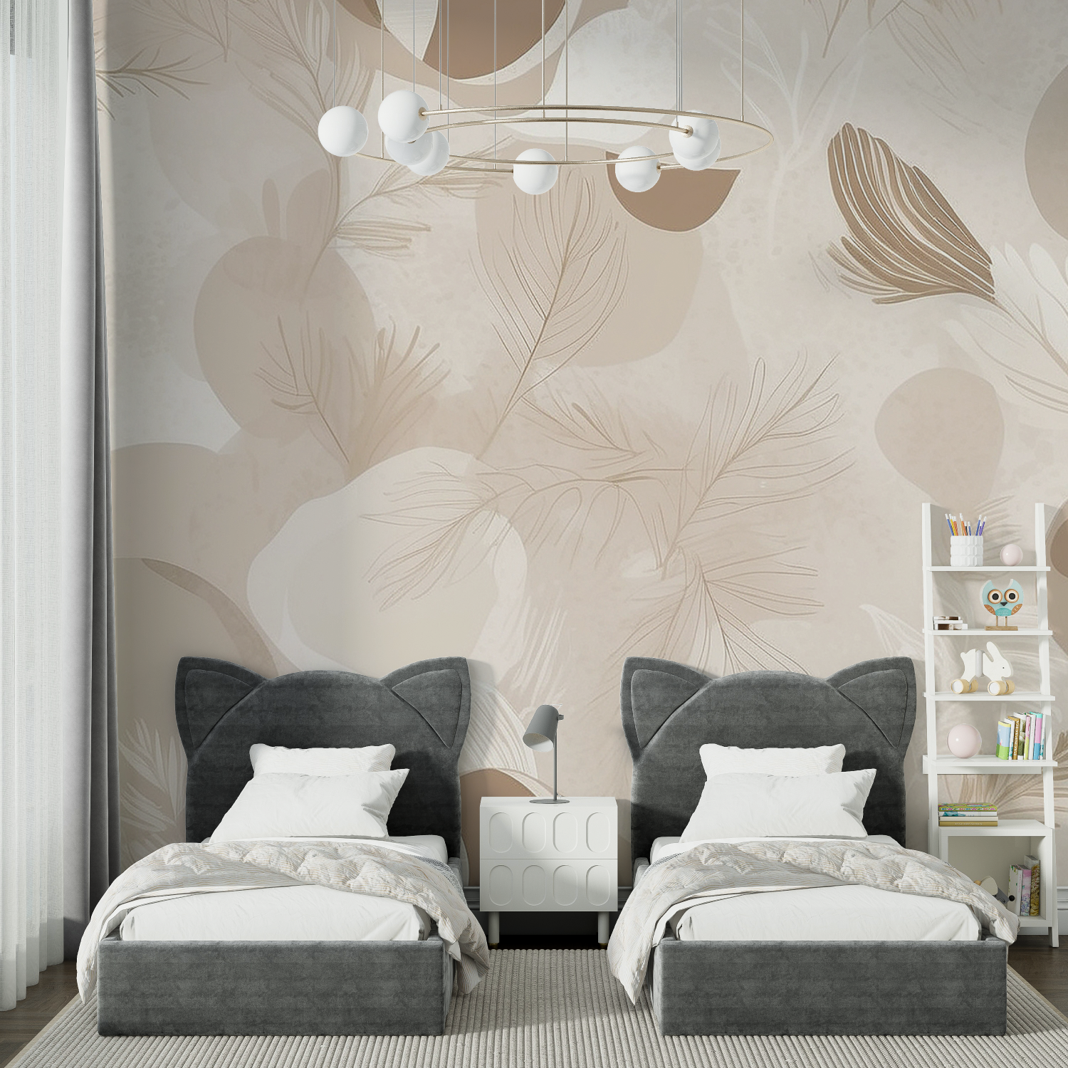 Floral Wallpaper - Sepia Botanical Patterns