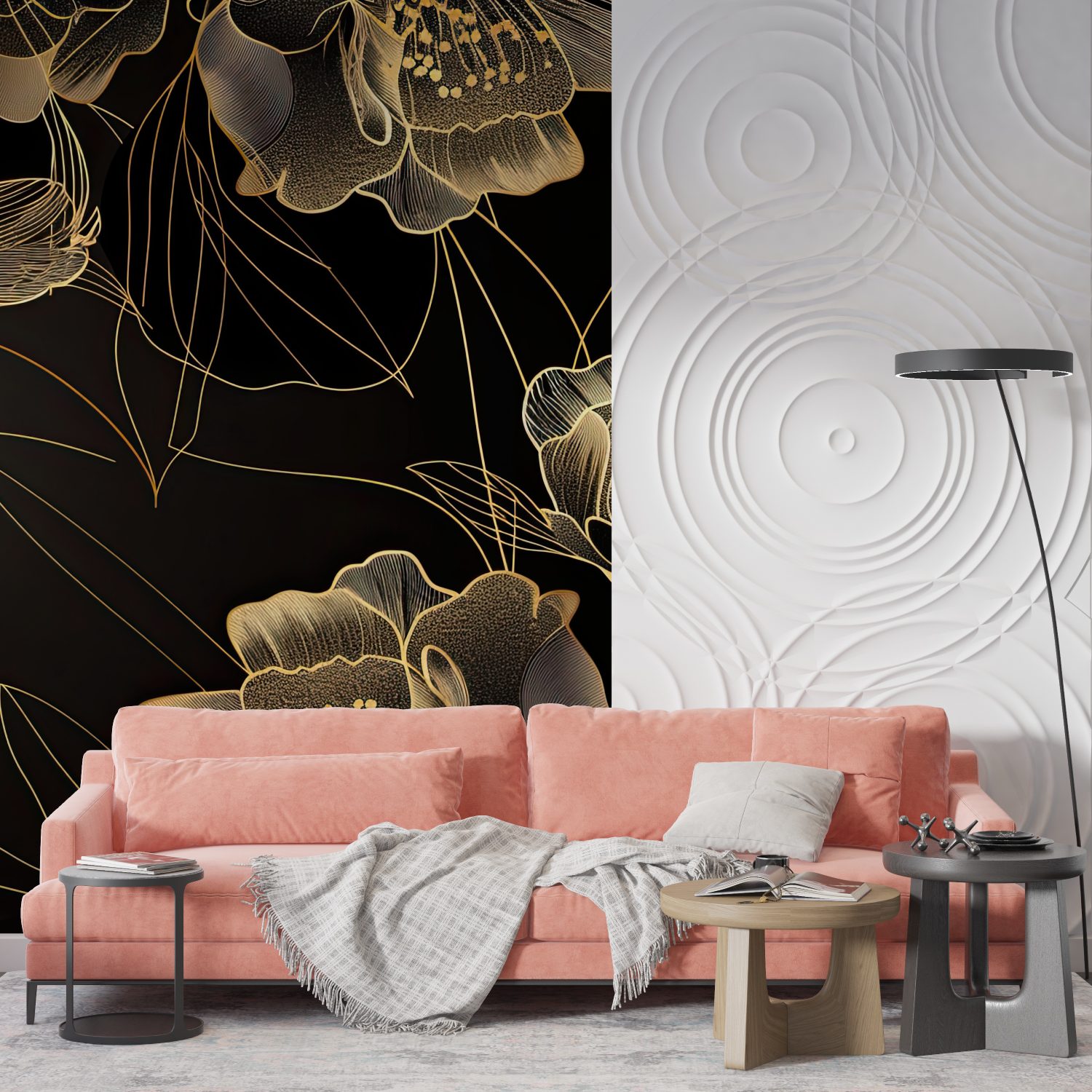 Black and Gold Art Deco Wallpaper