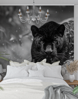 Animal Wallpaper - Black Panther in Water Black and White
