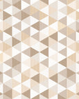 Papier peint géométrique - mosaïque de triangles beige et crème