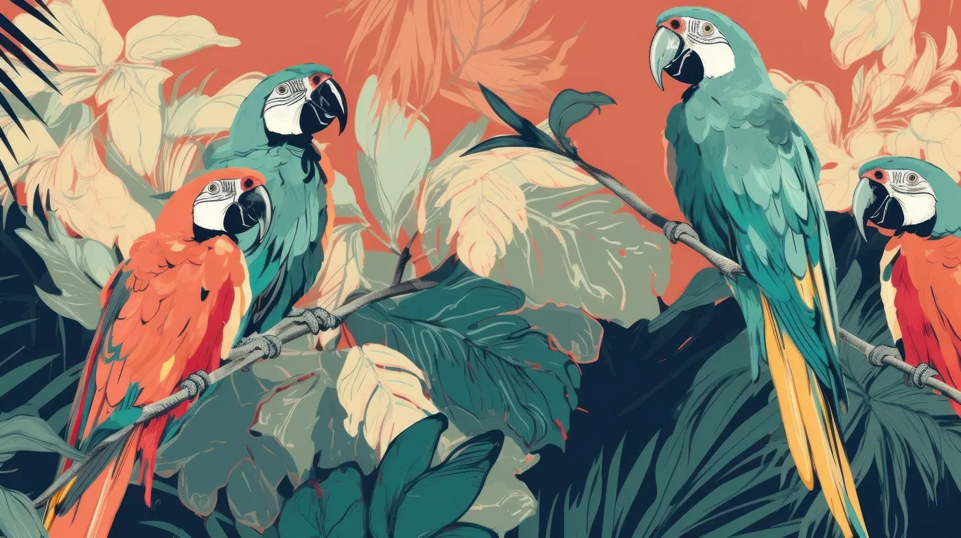 Animal Wallpaper - Tropical Parrots