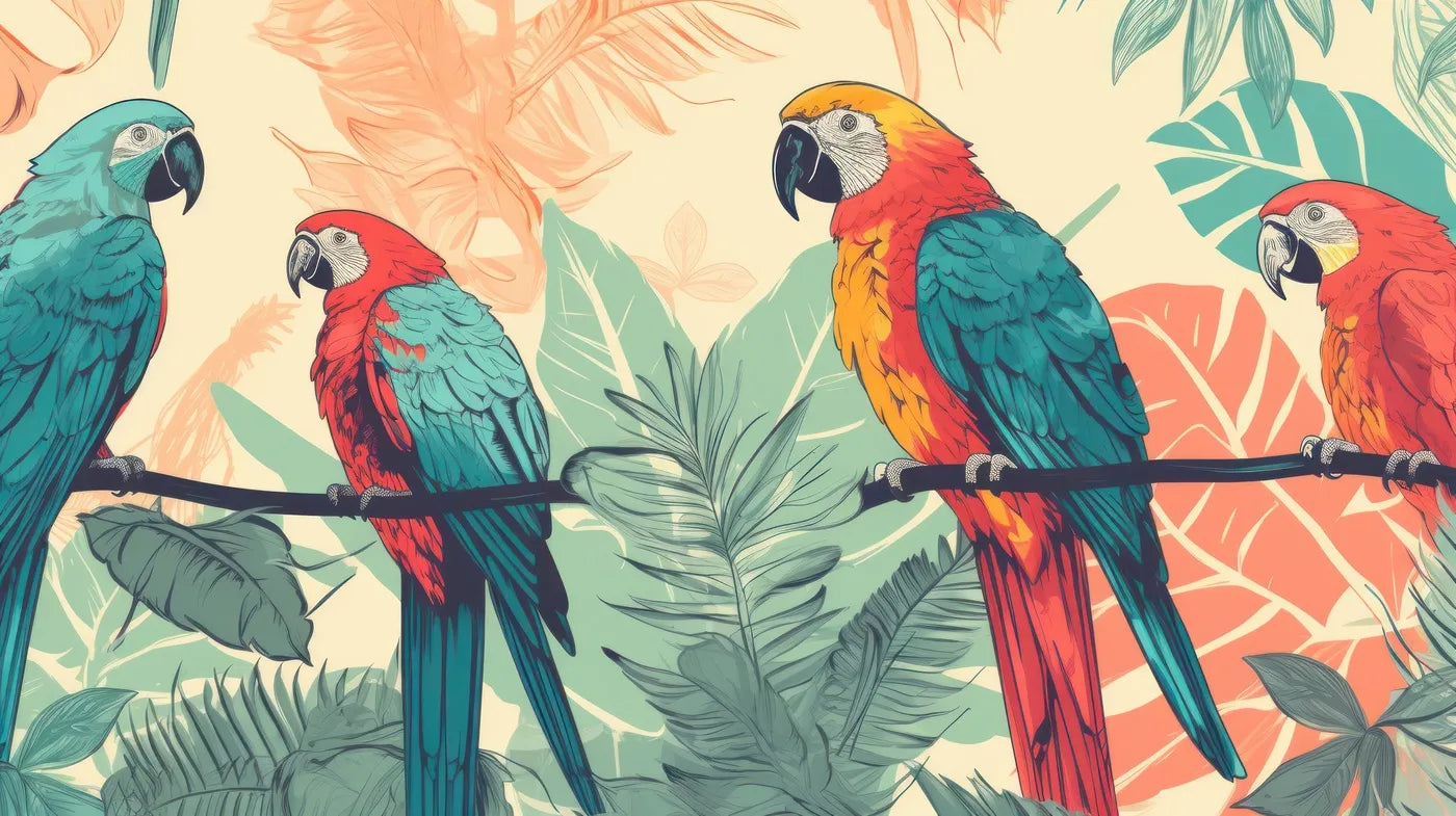 Animal Wallpaper - Exotic Parrots