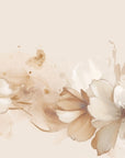 Papier peint fleuri - pivoines sépia aquarelle