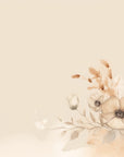 Papier peint fleuri - fleurs sépia bohème