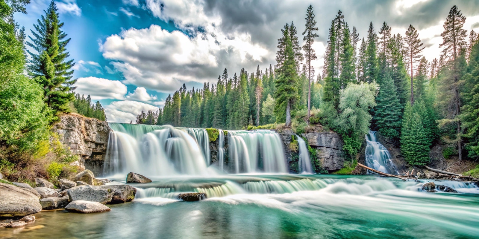 Papier peint cascades - chutes d'eau