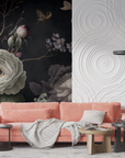 Floral Wallpaper - Old Roses in Sepia