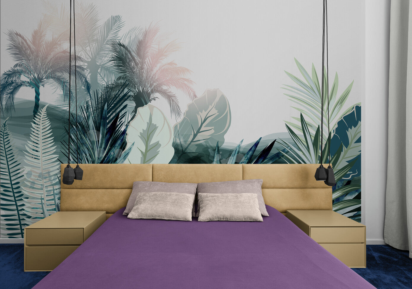 Tropical Wallpaper - Misty Palm Trees