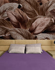 Foliage Wallpaper - Vintage Foliage in Brown Gradient