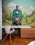 Papier Peint Enfant - Train Dans Les Montagnes