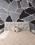 Stone Wallpaper - Black and Grey Stone Mosaic