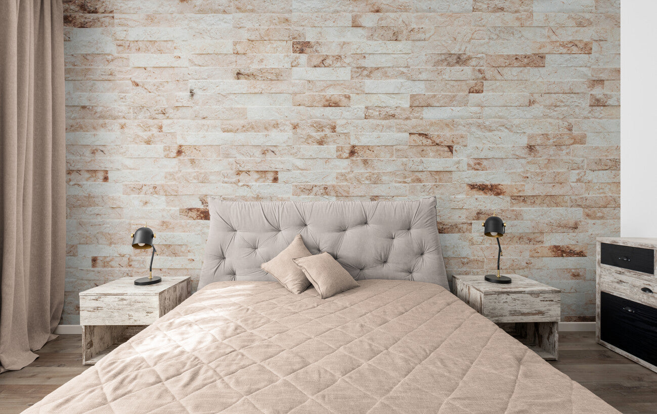 Stone Wallpaper - Beige Stone Wall