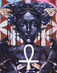 Street art wallpaper – modern Egyptian goddess