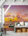 Papier Peint Paysage - Plage au Coucher de Soleil