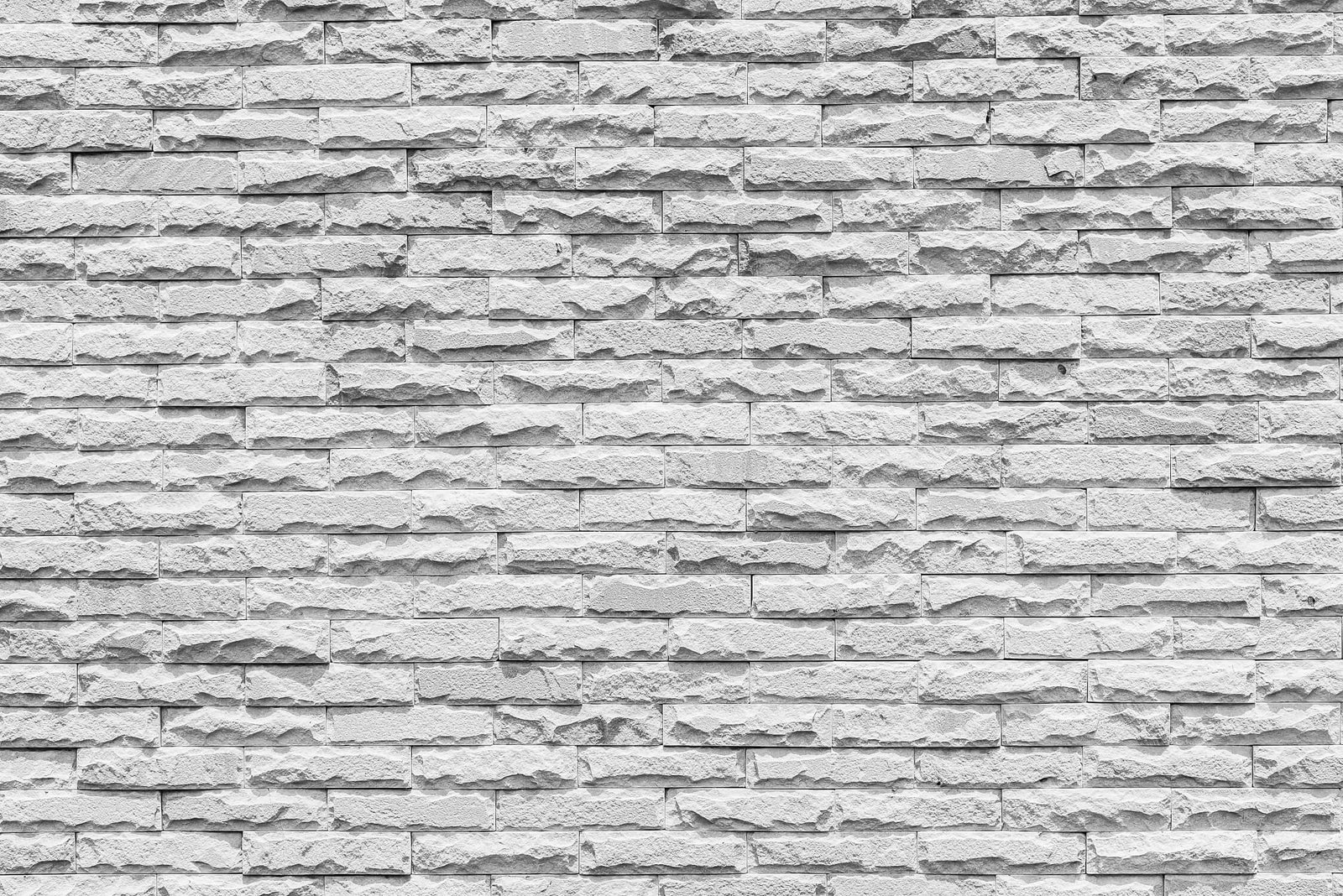 Papier Peint Pierre - Mur de Briques Grises et Blanches