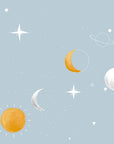 Kids Wallpaper - Starry Sky, Moon and Blue Clouds