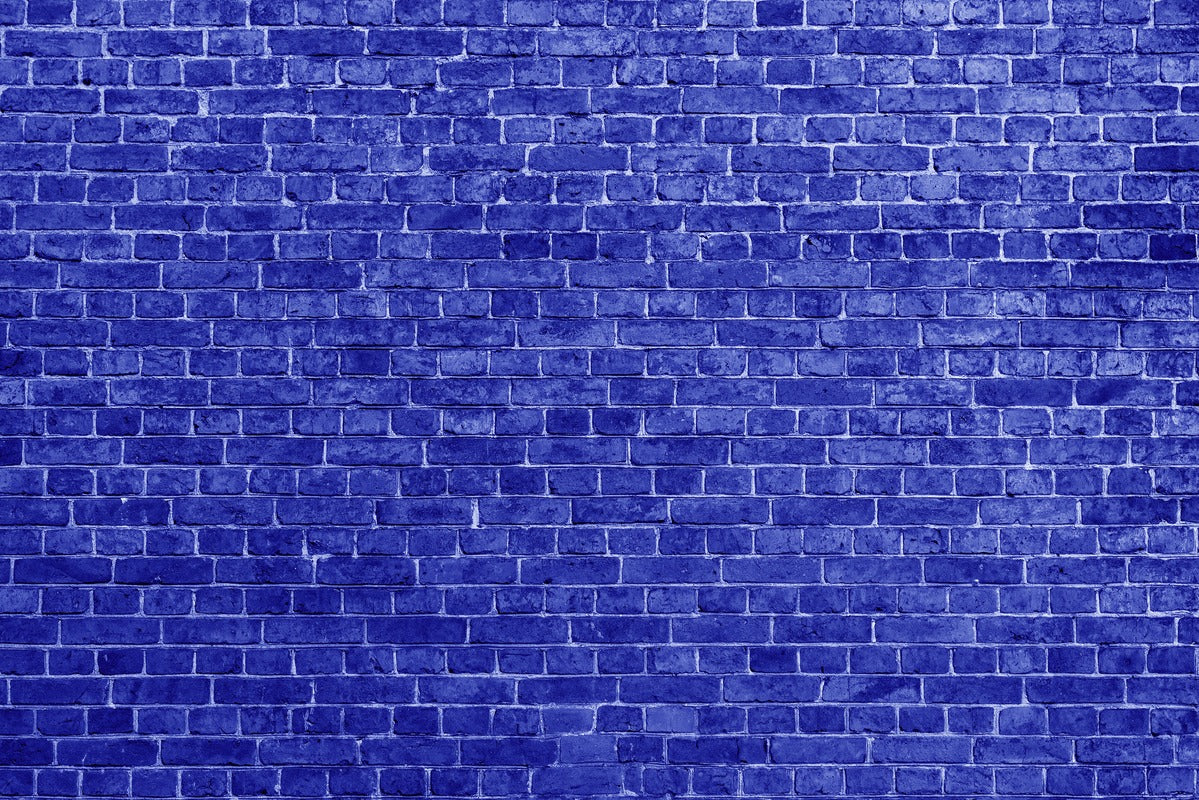 Papier Peint Contemporain - Briques Bleues