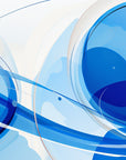 Papier Peint Abstrait - Bleu Et Blanc Moderne