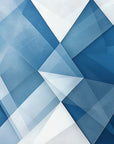Papier Peint Abstrait - Motifs Géométriques Bleu
