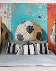 Papier Peint Enfant - Graffiti Ballon De Foot