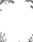 Papier peint fleuri - couronne sauvage noire
