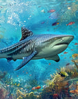 Papier peint animaux - requin barrière corail