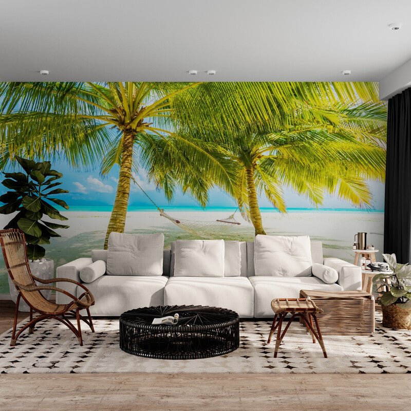 Tropical Wallpaper - Beach and Palm Trees