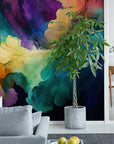 Papier Peint Abstrait - Aquarelle Colorée