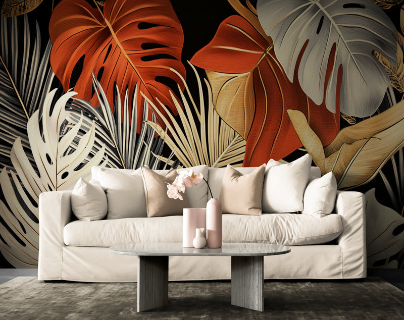 Papier Peint Exotique - Feuillage Tropical