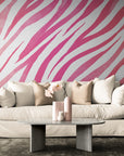 Striped Wallpaper - Pink Zebra