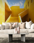 Papier Peint Minimaliste - architecture Jaune